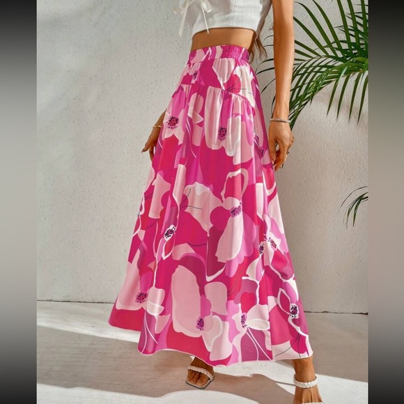 Bohemian Floral Tropical Print Maxi Skirt - Picture 8 of 12